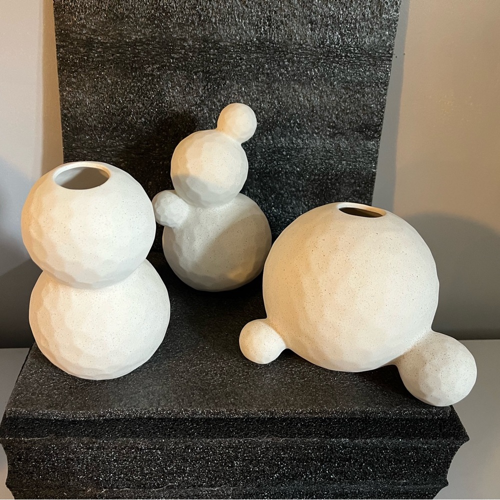 3-piece Art Deco Ceramic Decor Pieces
